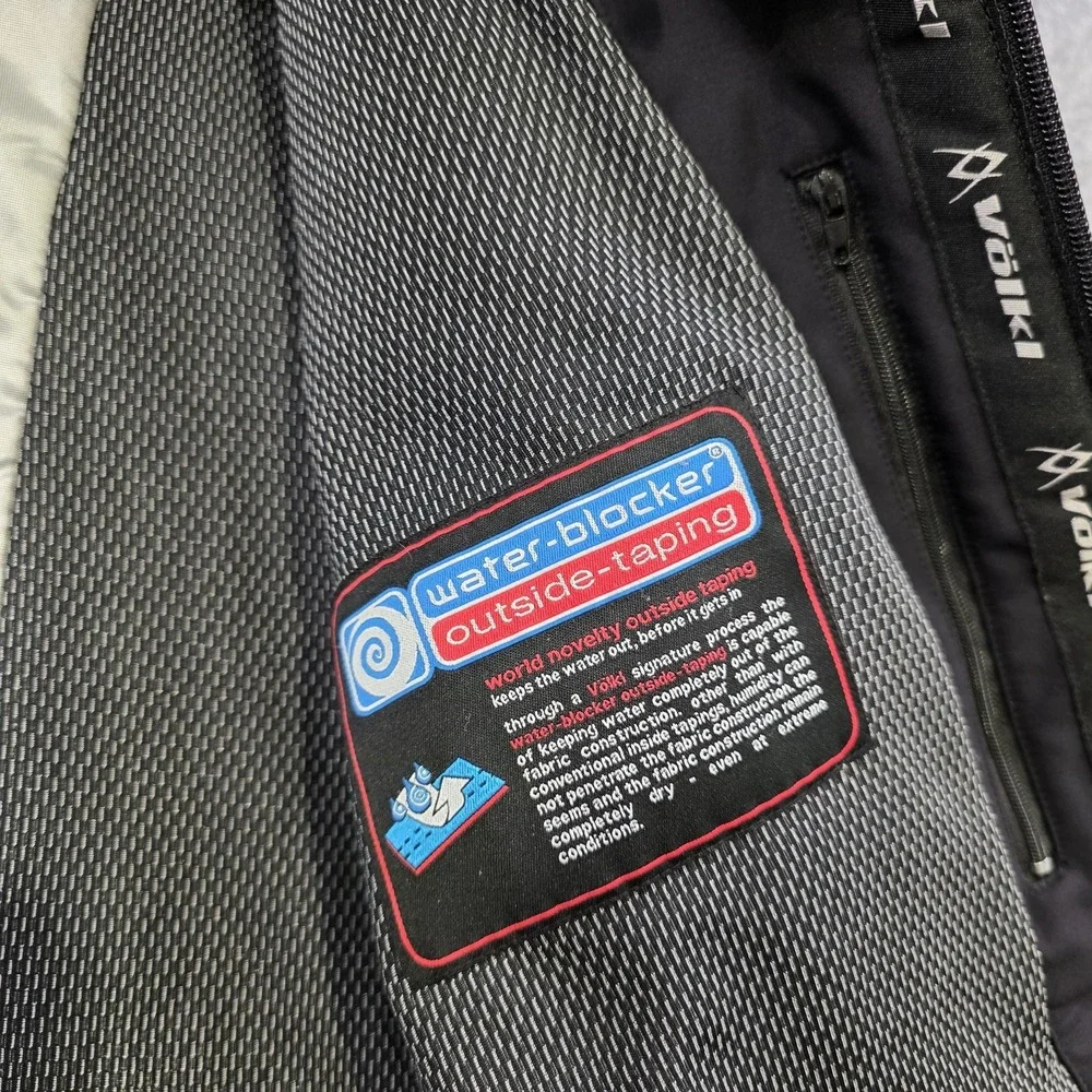 Volkl Motiontex Jacket Mens Medium Black Hooded Ski Waterproof Insulated Pockets
